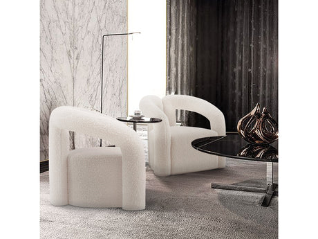 Darian Accent Chair in Cream (set of 2) - Ornate Home