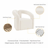 Darian Accent Chair in Cream (set of 2) - Ornate Home