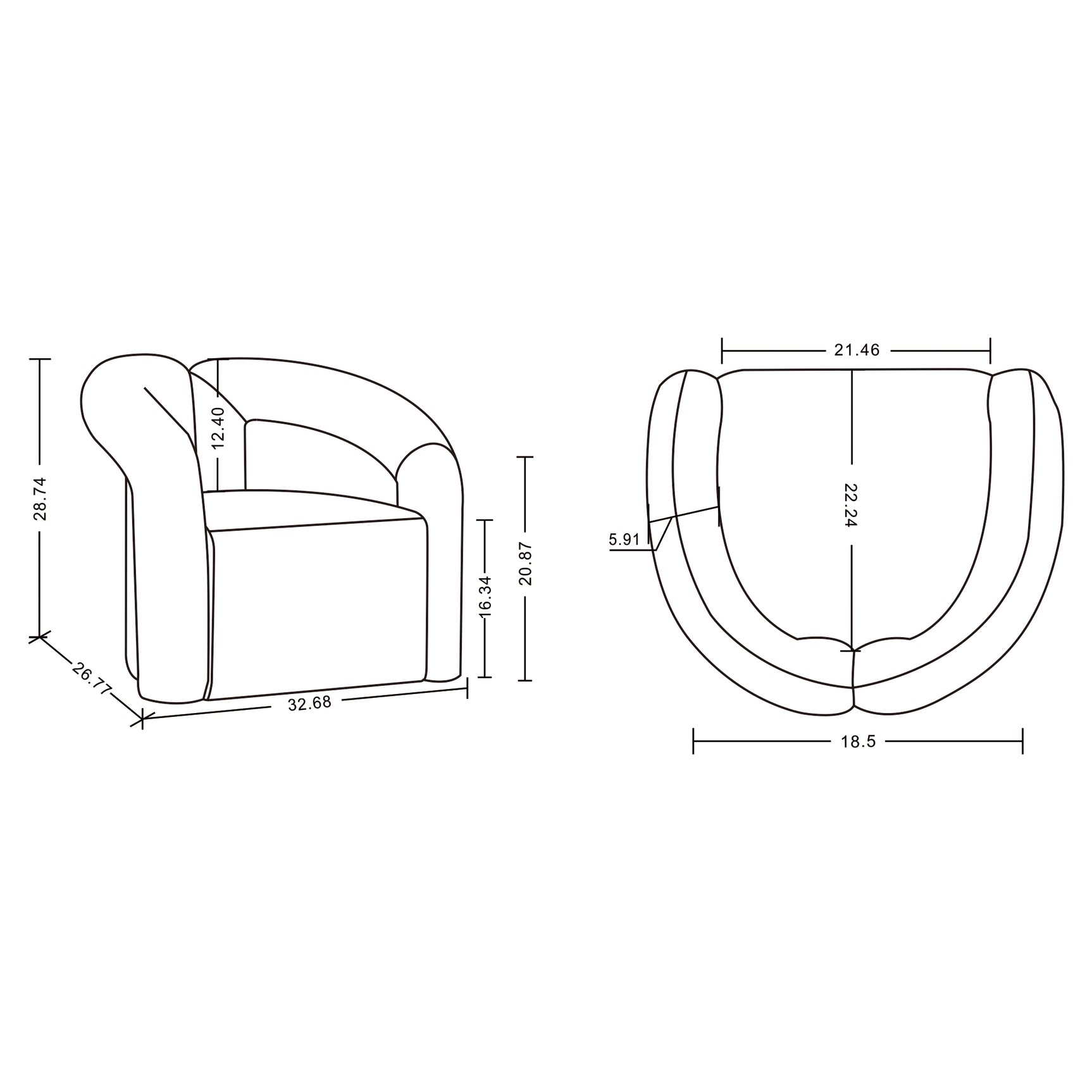 Darian Accent Chair in Grey - Ornate Home
