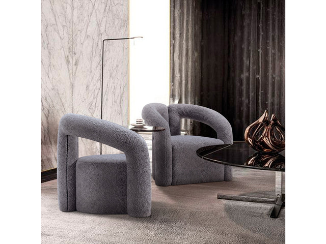 Darian Accent Chair in Grey (set of 2) - Ornate Home