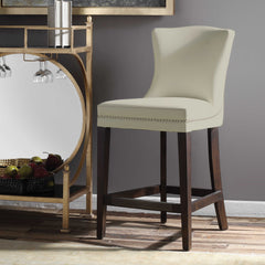 Dariela White Counter Stool - Ornate Home