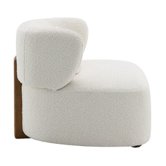 Darius Beige Boucle Accent Chair w/Pillow - Ornate Home
