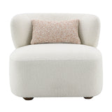 Darius Beige Boucle Accent Chair w/Pillow - Ornate Home