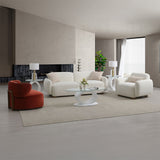 Darius Beige Boucle Chair w/Pillow - Ornate Home