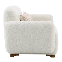 Darius Beige Boucle Chair w/Pillow - Ornate Home