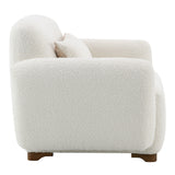 Darius Beige Boucle Chair w/Pillow - Ornate Home