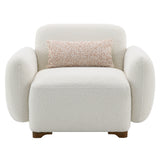 Darius Beige Boucle Chair w/Pillow - Ornate Home