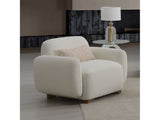 Darius Beige Boucle Chair w/Pillow - Ornate Home
