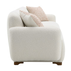 Darius Beige Boucle Sofa w/2 Pillows - Ornate Home