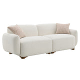 Darius Beige Boucle Sofa w/2 Pillows - Ornate Home