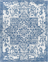 Dark Blue Kilmacolm Indoor & Outdoor Area Rug - Clearance - Ornate Home