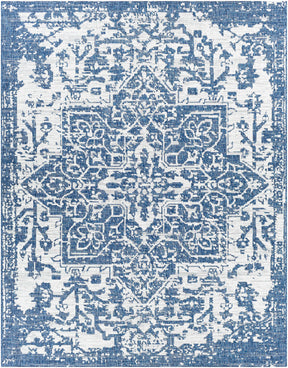 Dark Blue Kilmacolm Indoor & Outdoor Area Rug - Clearance - Ornate Home