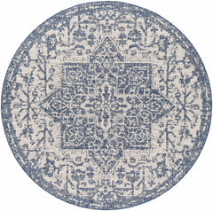 Dark Blue Kilmacolm Indoor & Outdoor Area Rug - Clearance - Ornate Home