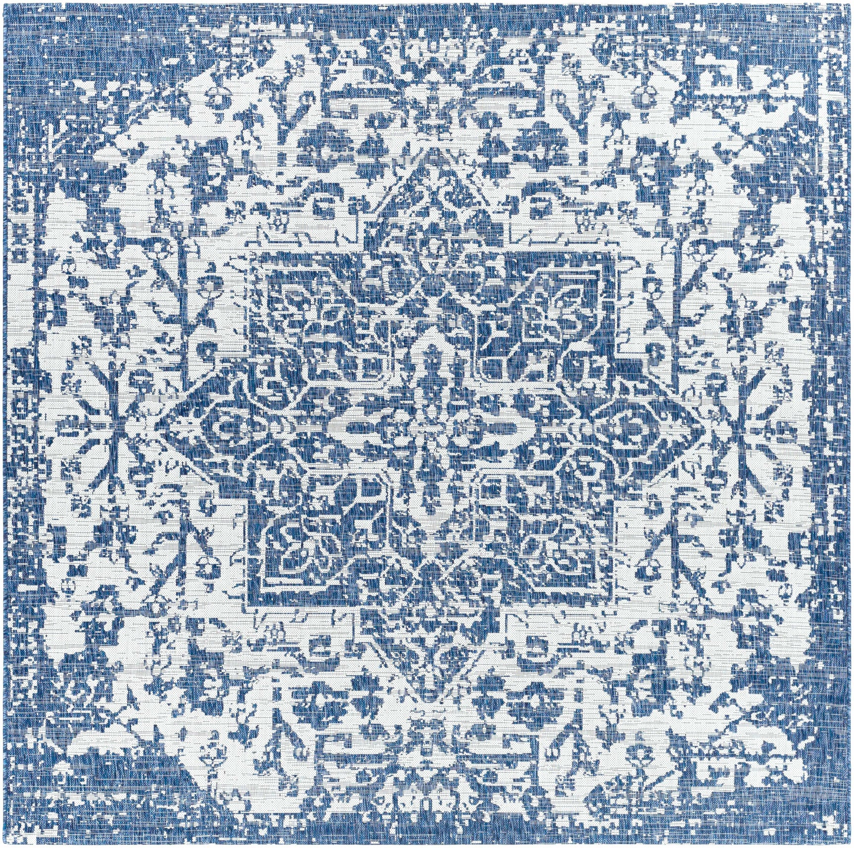 Dark Blue Kilmacolm Indoor & Outdoor Area Rug - Clearance - Ornate Home