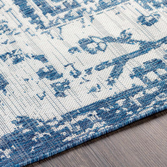 Dark Blue Kilmacolm Indoor & Outdoor Area Rug - Clearance - Ornate Home
