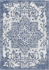 Dark Blue Kilmacolm Indoor & Outdoor Area Rug - Clearance - Ornate Home