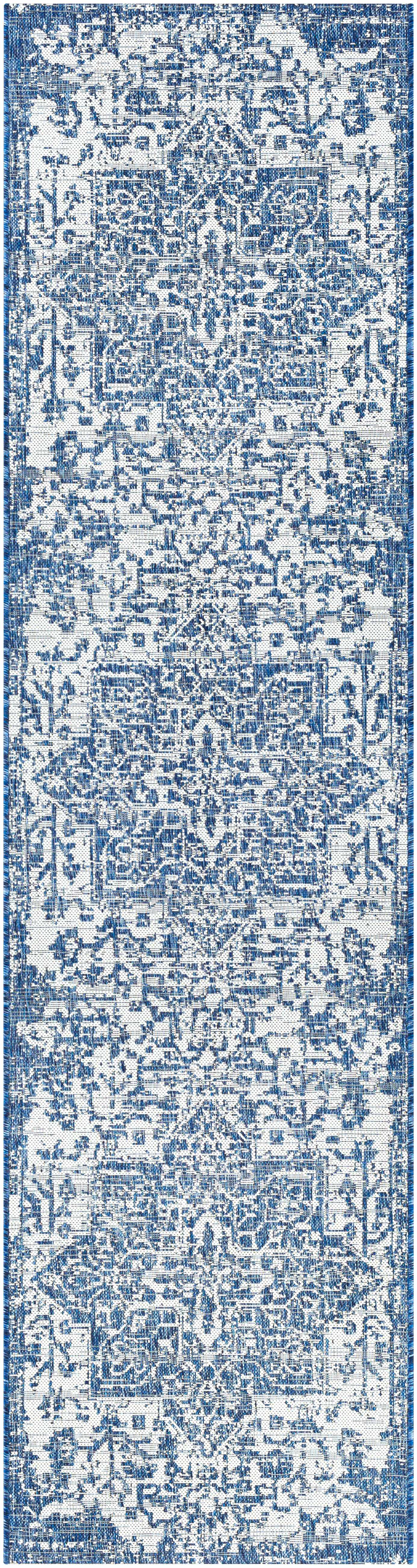 Dark Blue Kilmacolm Indoor & Outdoor Area Rug - Clearance - Ornate Home