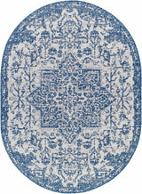 Dark Blue Kilmacolm Indoor & Outdoor Area Rug - Clearance - Ornate Home