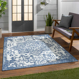 Dark Blue Kilmacolm Indoor & Outdoor Area Rug - Clearance - Ornate Home