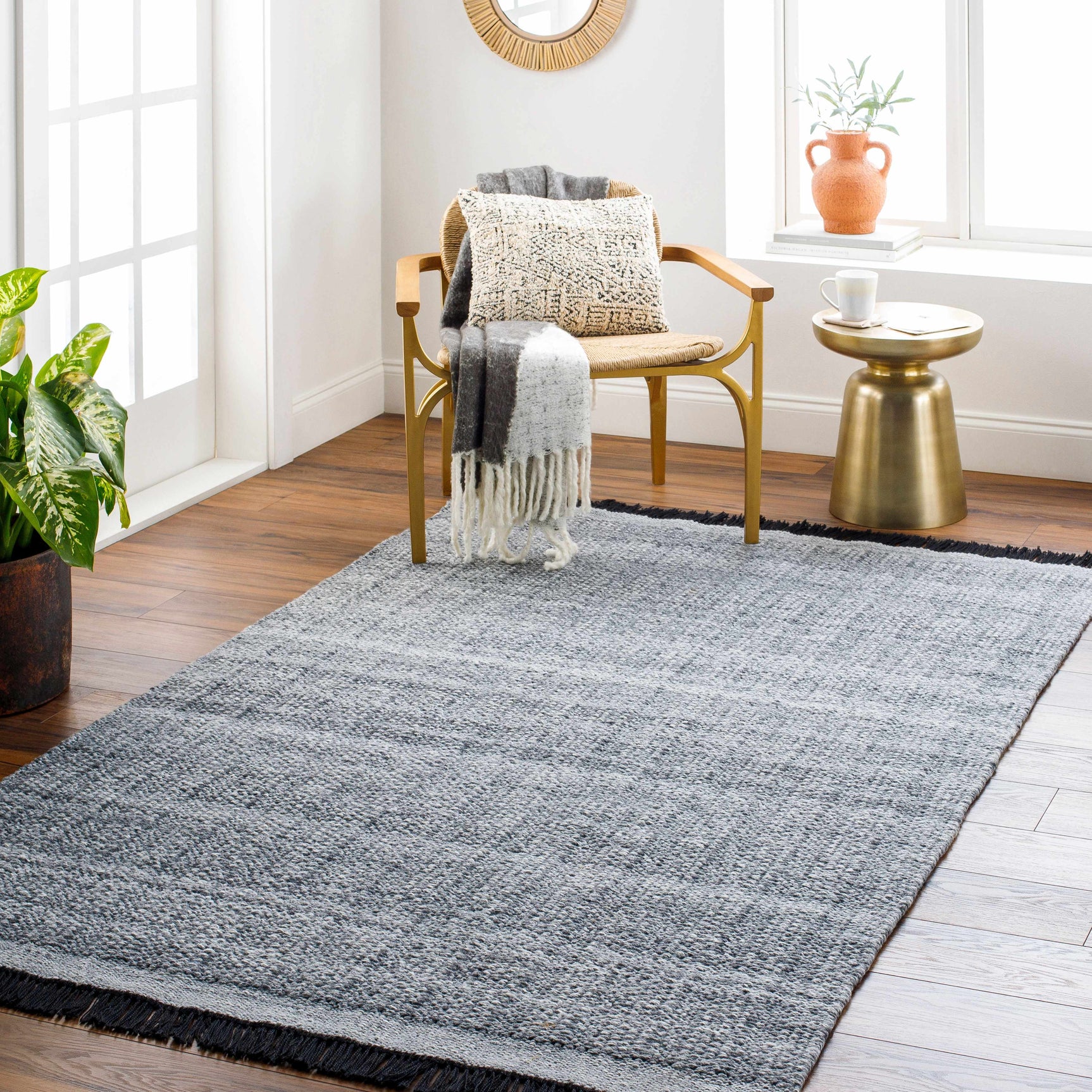 Dark Gray Anane Area Rug - Clearance - Ornate Home