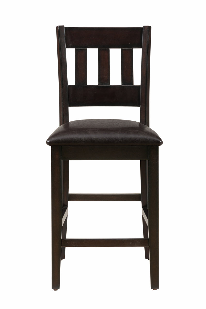 Dark Rustic Prairie Brown Counter Height Dining Table w/(4) Stools - Ornate Home