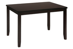 Dark Rustic Prairie Dark Brown Dining Table w/(4) Chairs - Ornate Home