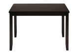Dark Rustic Prairie Dark Brown Dining Table w/(4) Chairs - Ornate Home