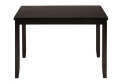 Dark Rustic Prairie Dark Brown Dining Table w/(4) Chairs - Ornate Home