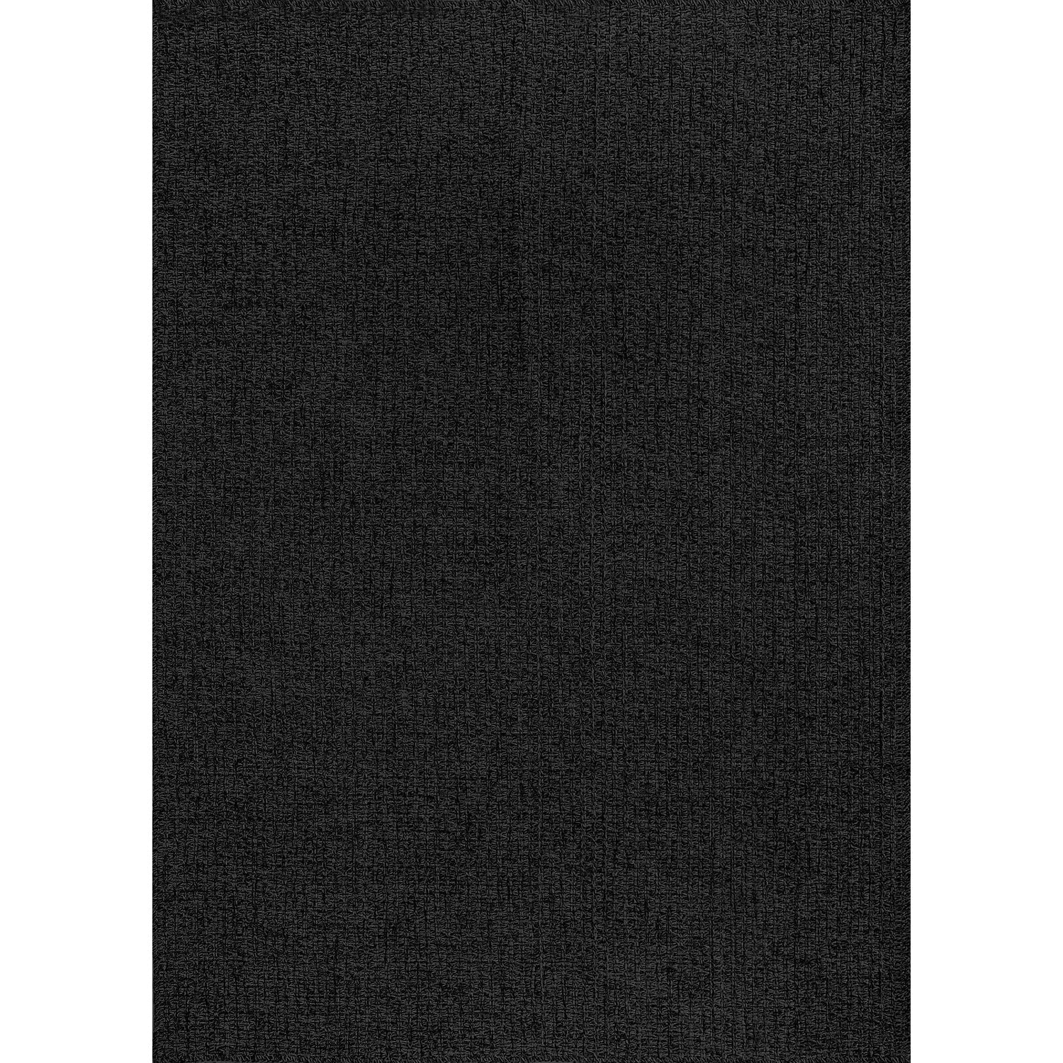 Woolen Dark Gray Jute-Look Area Rug | High-Traffic Ready