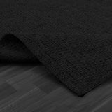 Woolen Dark Gray Jute-Look Area Rug | High-Traffic Ready