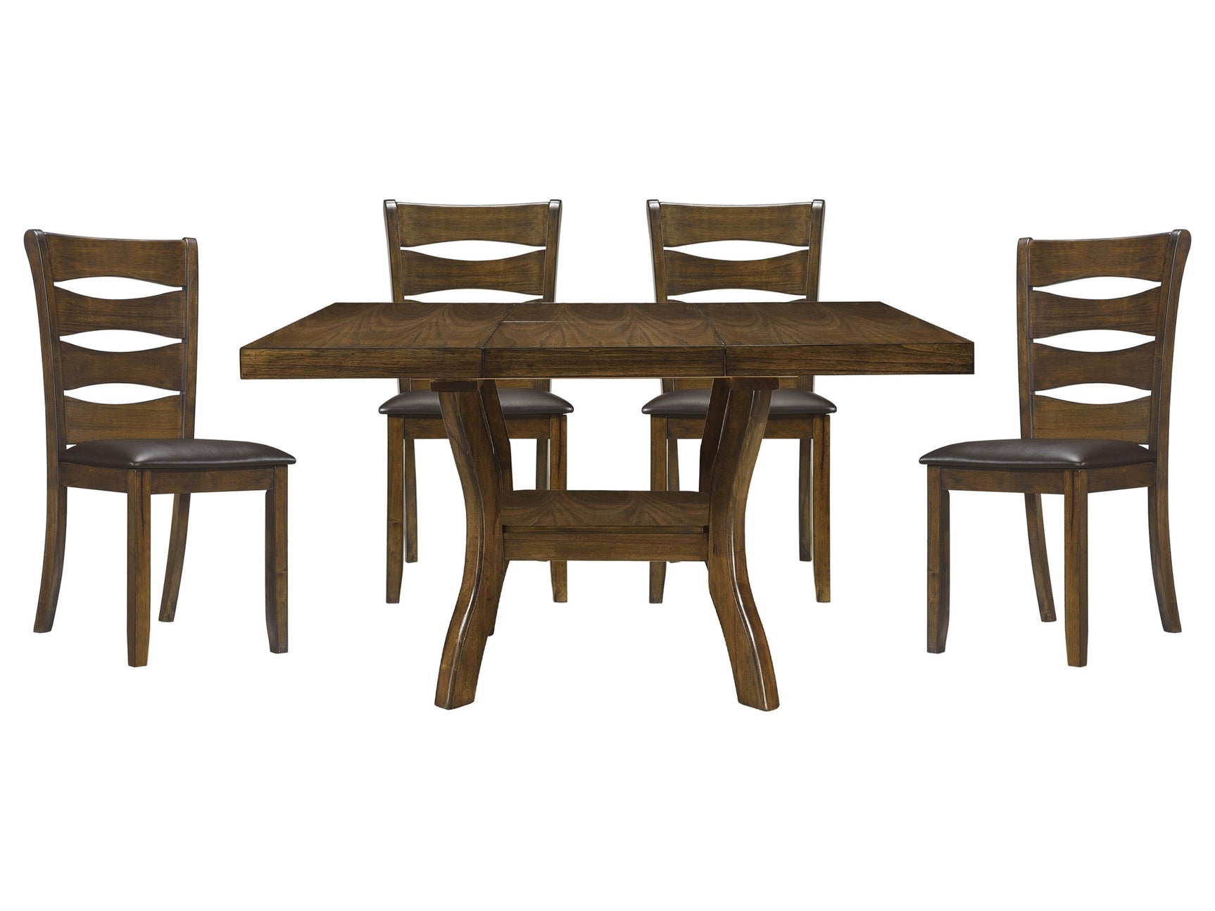 Darla Brown 5-piece Dinig Table Set - Ornate Home