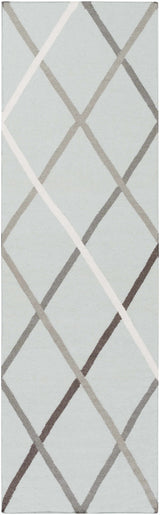 Darlaston Gray Trellis Wool Area Rug - Clearance - Ornate Home