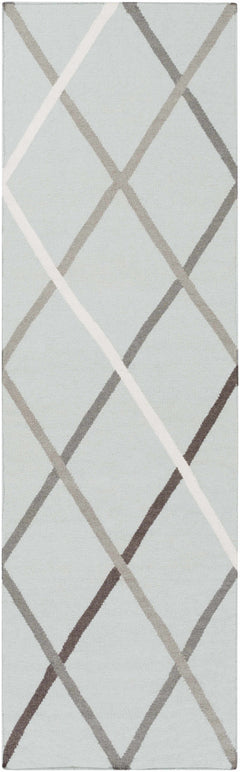 Darlaston Gray Trellis Wool Area Rug - Clearance - Ornate Home