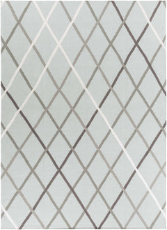 Darlaston Gray Trellis Wool Area Rug - Clearance - Ornate Home