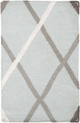 Darlaston Gray Trellis Wool Area Rug - Clearance - Ornate Home