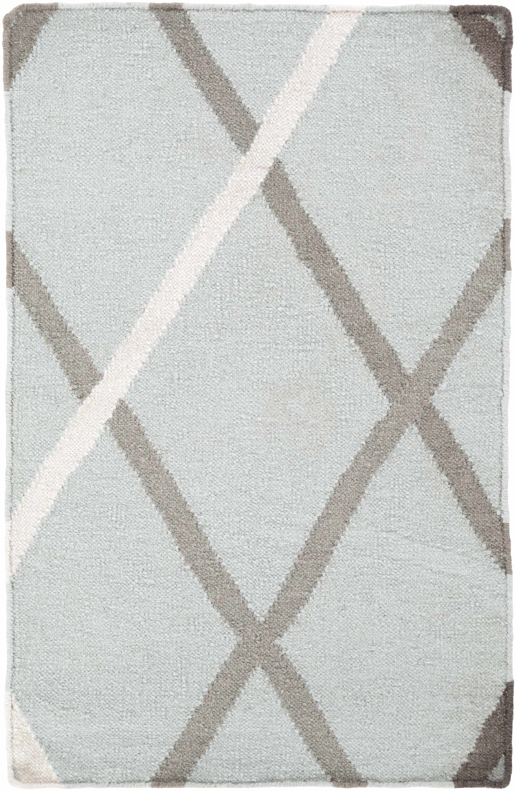Darlaston Gray Trellis Wool Area Rug - Clearance - Ornate Home