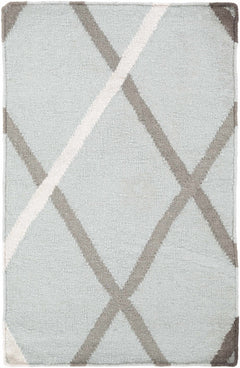 Darlaston Gray Trellis Wool Area Rug - Clearance - Ornate Home