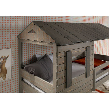 Darlene Rustic Gray Twin/Twin Bunk Bed - Ornate Home