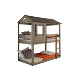 Darlene Rustic Gray Twin/Twin Bunk Bed - Ornate Home