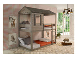 Darlene Rustic Gray Twin/Twin Bunk Bed - Ornate Home