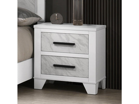 Darlene White Nightstand - Ornate Home