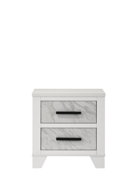 Darlene White Nightstand - Ornate Home