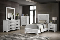 Darlene White Twin Bed - Ornate Home
