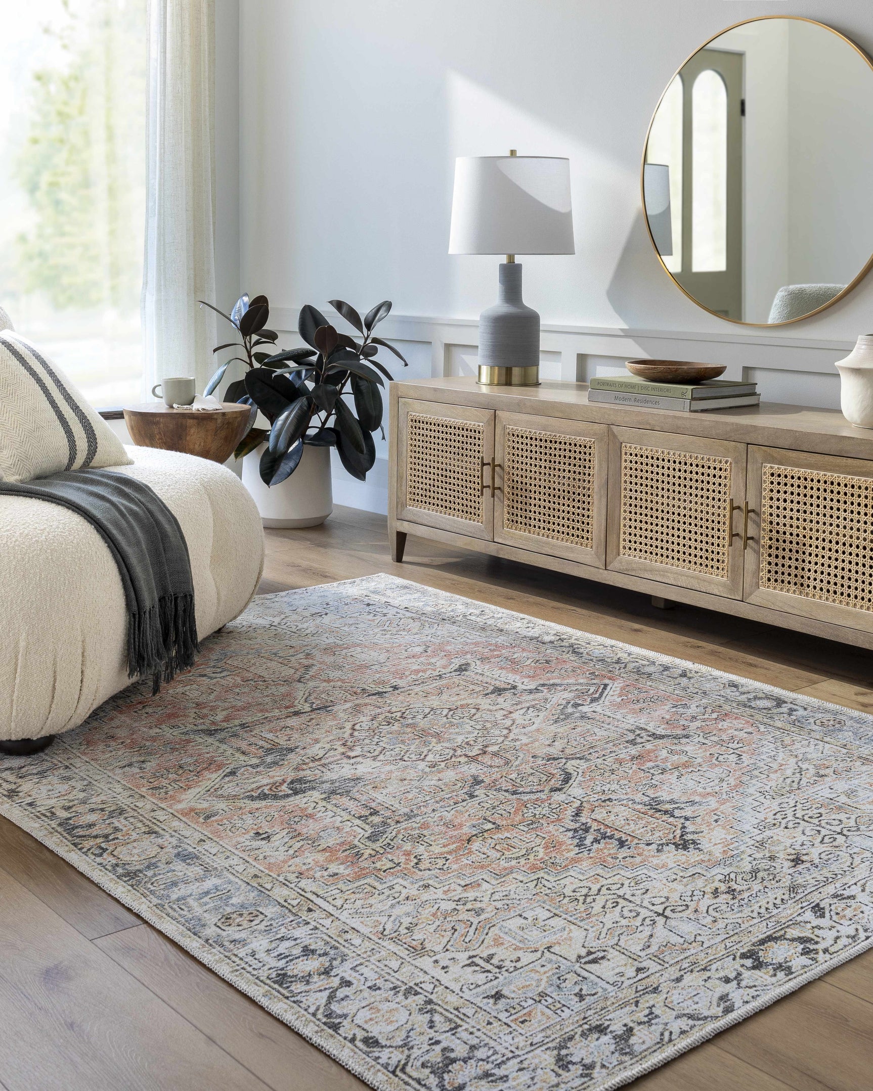 Darling Machine Woven Becki Owens x LIVABLISS BODA-2303 Washable Area Rug - Ornate Home