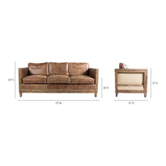 Darlington Brown Sofa - Ornate Home