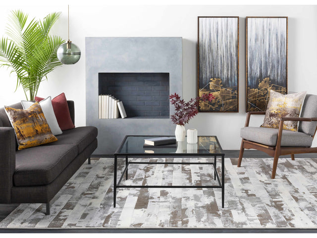 Darmstadt Abstract Gold and Blue Canvas Wall Art - Ornate Home