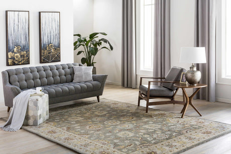 Darmstadt Abstract Gold and Blue Canvas Wall Art - Ornate Home