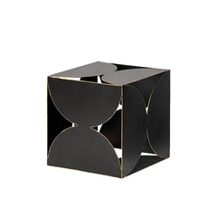 Darren Black Small Metal Decorative Cube - Ornate Home