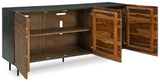 Darrey Natural/Brown Accent Cabinet - Ornate Home