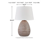 Darrich Beige/White 2-Piece Lamp Set (Online Special Price) - Ornate Home